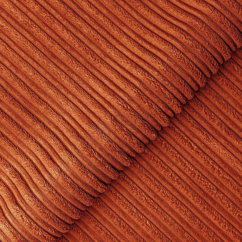 Luxor 4 Seater Orange Jumbo Cord Left Hand Facing Full Back L Shaped Corner Sofa Set Image 5