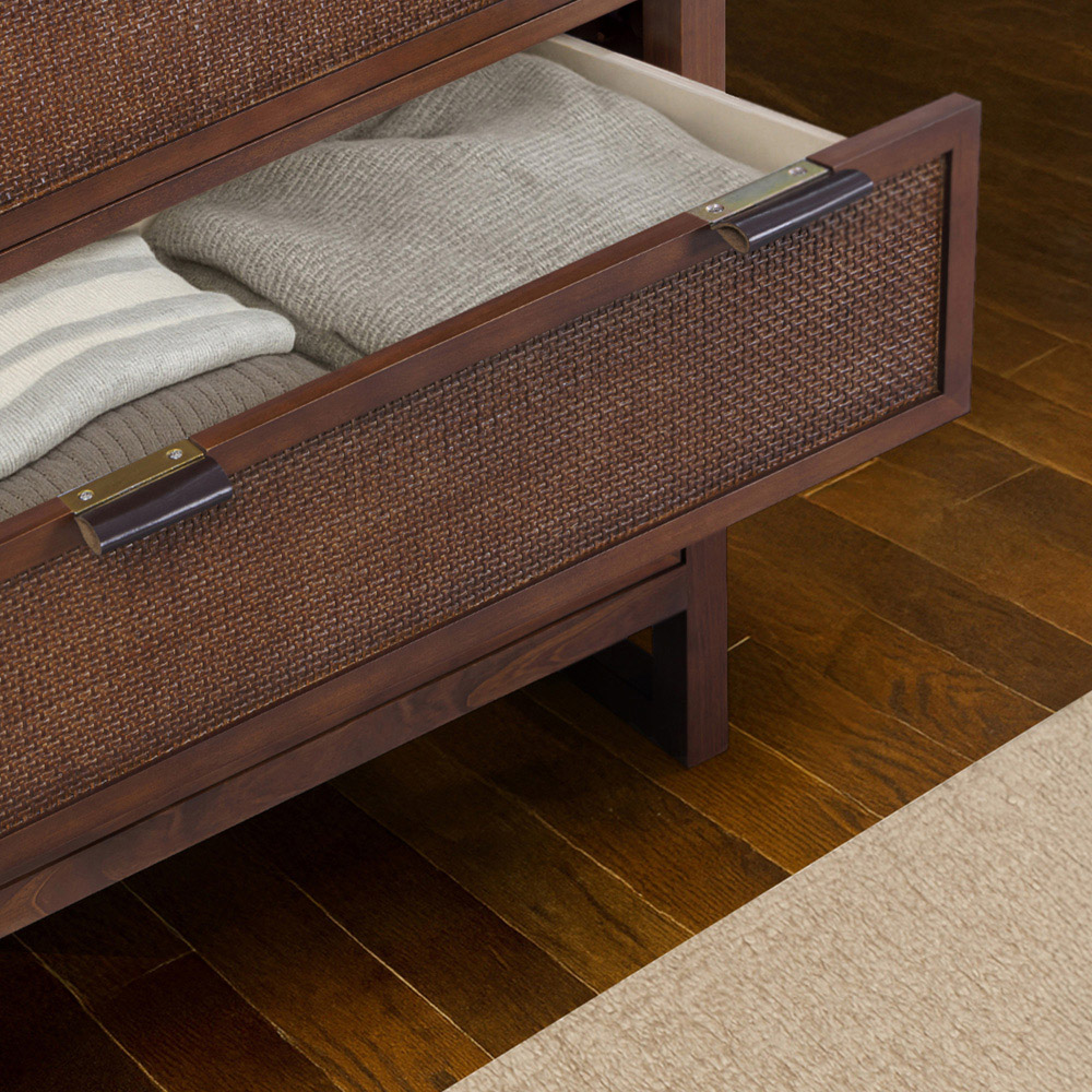 Teamson Home Hatteras 6 Drawer Walnut Dresser Image 5