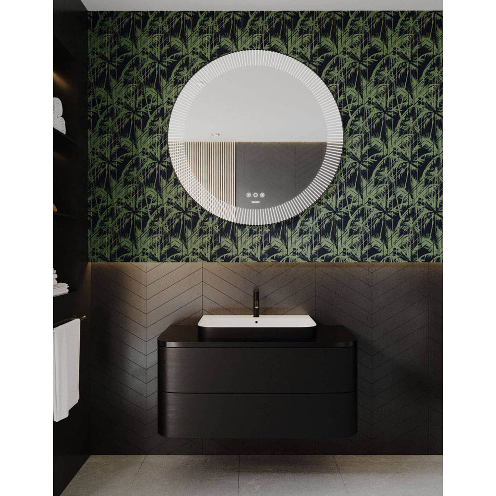 Bobbi Beck Eco Luxury Abstract Palm Tree Green Wallpaper Image 2