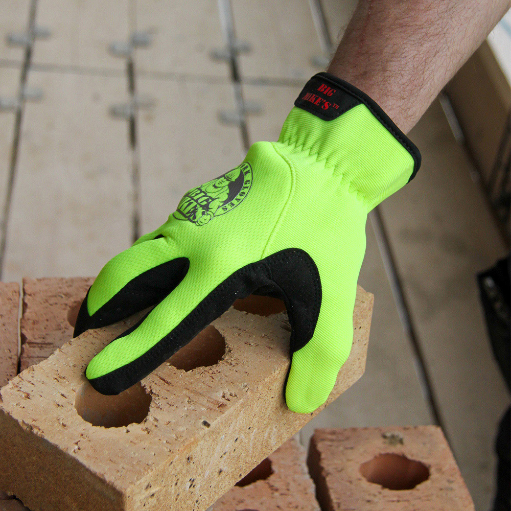 StoneBreaker Hi Viz Large Work Gloves Image 2