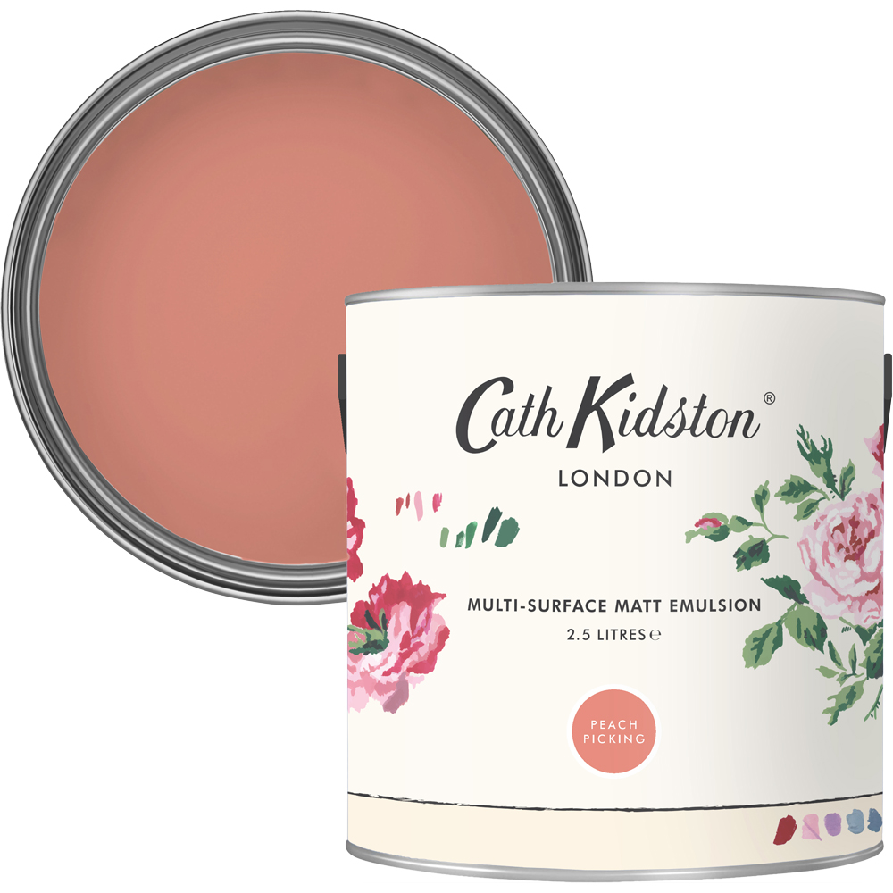 Cath Kidston Multi Surface Peach Picking Emulsion Paint 2.5L Image 1