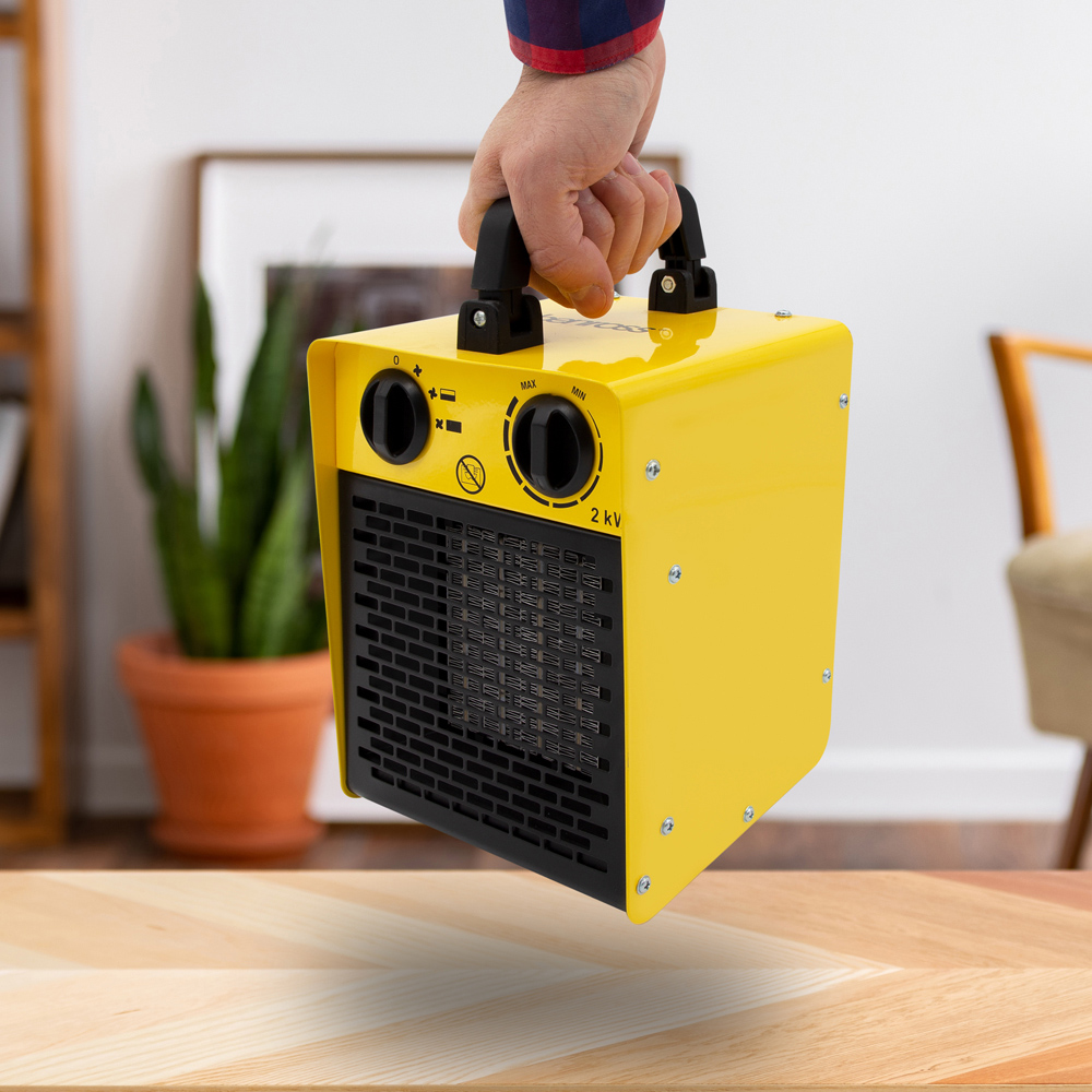 Benross Yellow Industrial Fan Heater 2000W Image 2