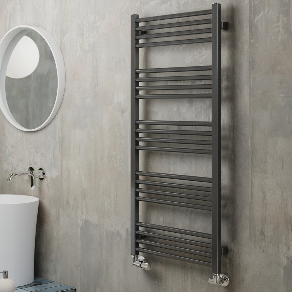 Terma Fiona 1661BTU Sparkling Grey Heated Towel Rail 1140 x 500mm Image 2