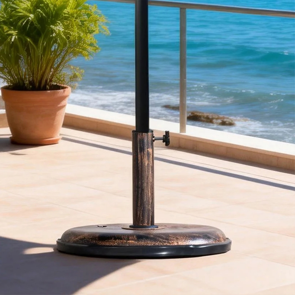 Direct Wicker Iron Effect Pattern Heavy Duty Metal Parasol Base 15kg Image 4