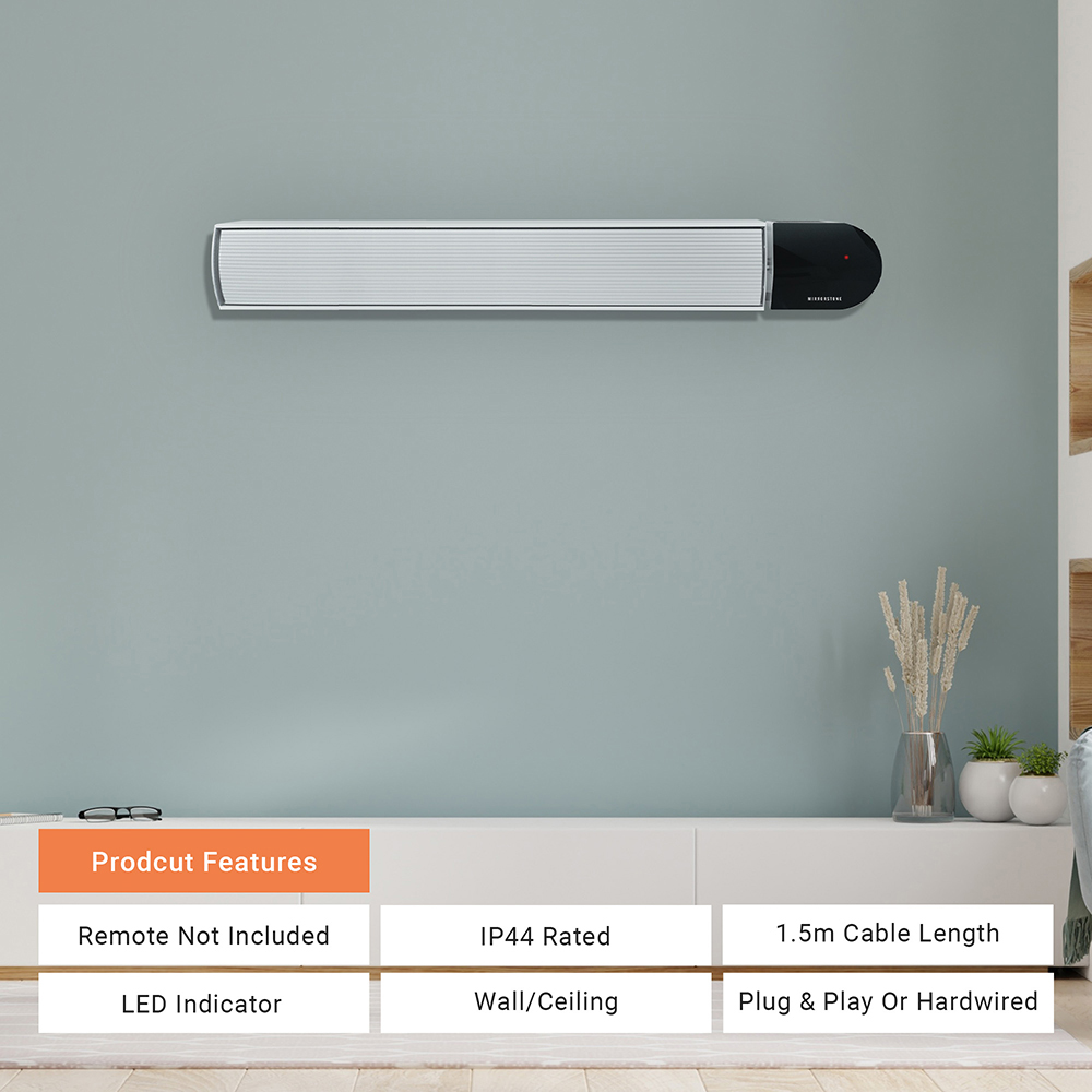 Mirrorstone Ionis White Infrared Bar Heater 3000W Image 8