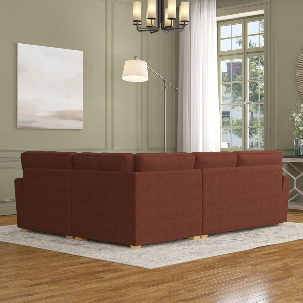 Wendleberry 3 Seater Venice Brick Fixed Back Right Hand Corner Sofa Image 6