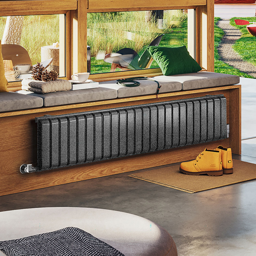 Terma Warp Room 3317 BTU Salt n Pepper Radiator 330 x 1565mm Image 2