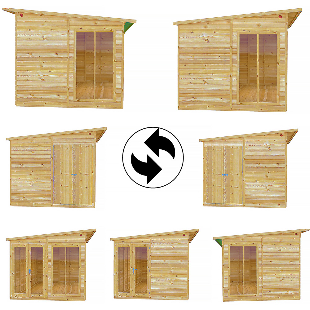 Shire Lela 16 x 8ft Double Door Summerhouse with Storage Image 4