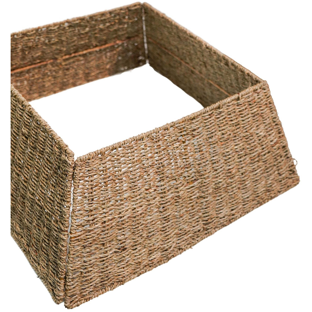 Ivyline Seagrass Artisanal Handwoven Foldable Square Christmas Tree Skirt 60cm Image 3