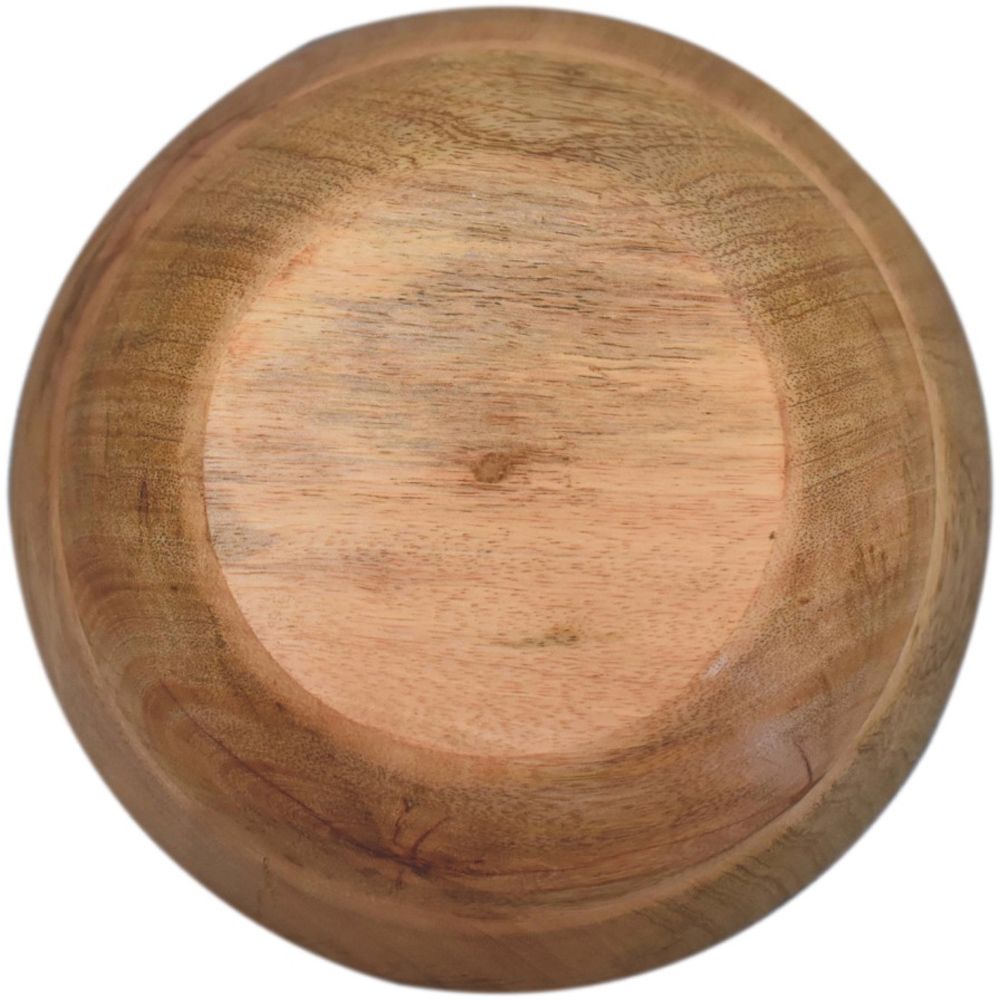 Artisan Furniture Lacquered Flower Solid Mango Wood Bowl 2 Pack Image 8