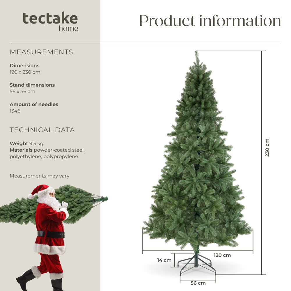tectake Prancer Green Artificial Christmas Tree 7.5ft Image 9