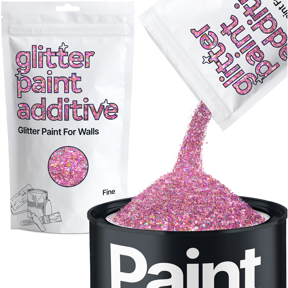 Hemway Glitter Pink Fine Wall Paint Additive 100g Image 2