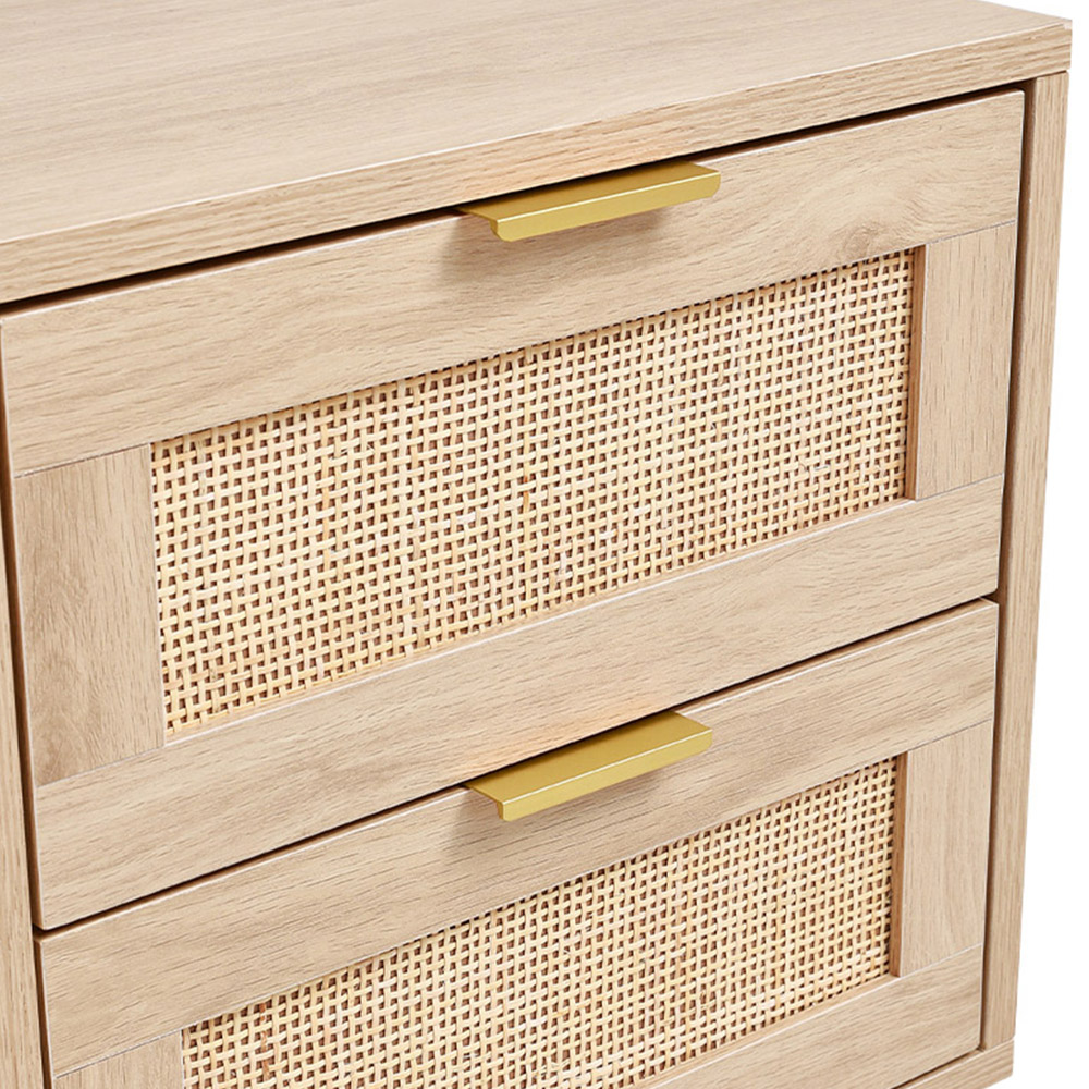 Living and Home 2 Pack 2 Drawer Rattan Side Cabinet Image 5