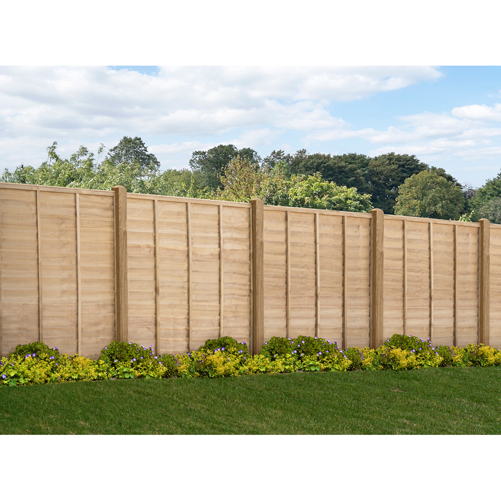 Forest Garden 6 x 6ft Natural Signature Lap Fence Panel Image 5
