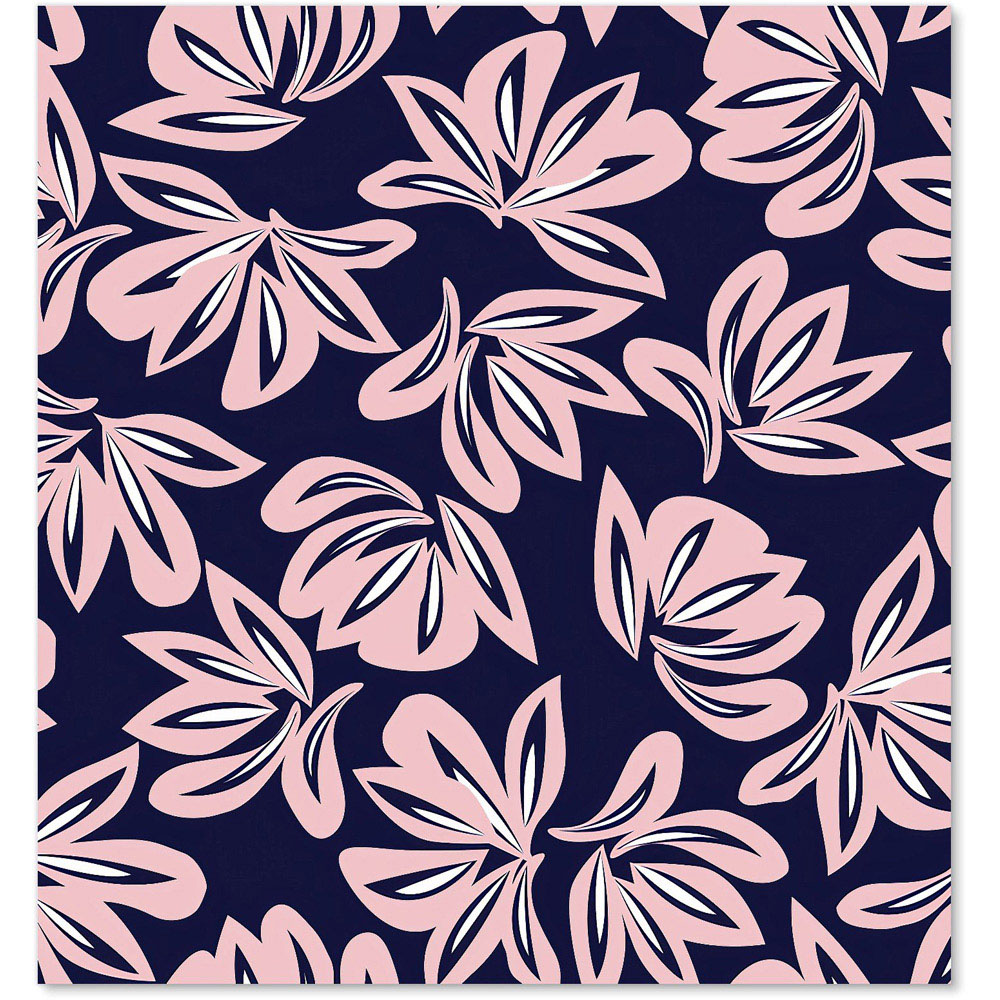 Warren Reed Designer Pink Navy Floral Botanical Glass Kitchen Splashback 75 x 70cm Image 2