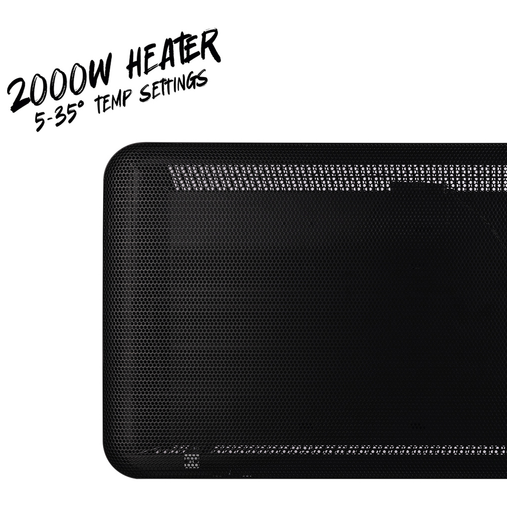 TCP Black 2 in 1 Infrared Convection Wall Mounted and Free Standing Heater 2000W Image 5