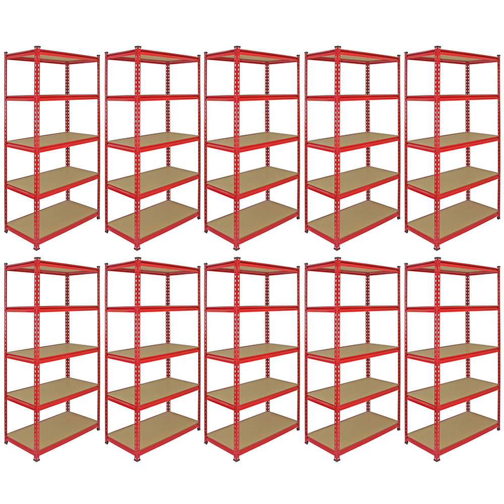 Monster Shop Z-Rax Red Metal Racking Units with Mallet 90cm 10 Pack Image 1