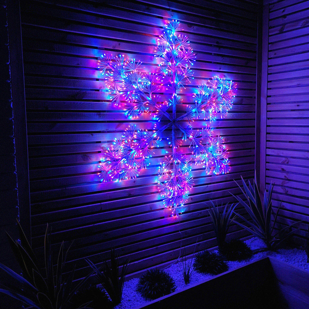 Samuel Alexander Rainbow LED Twinkling Starburst Snowflake Christmas Decoration 1.2m Image 6