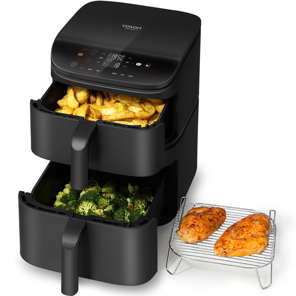 Cosori CAF-DC121-AUKR 6-in-1 Black Turbo Tower 10.8L Air Fryer Image 5