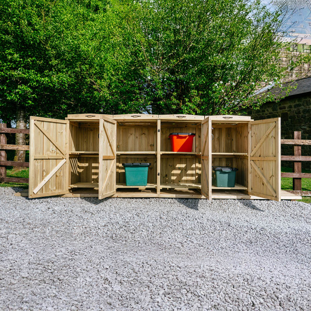 The Garden Village Chatburn 8 Recycle Box Storage shed Image 8