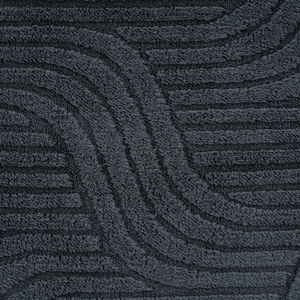 Living and Home Dark Grey Minimalist Wavy Geometric Non-Slip Sofa Mat 180 x 90cm Image 4