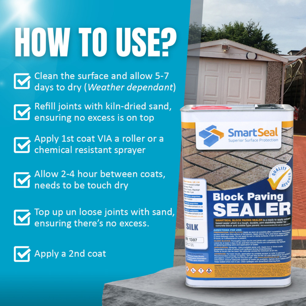 SmartSeal Silk Finish Block Paving Sealer 5L 4 Pack Image 8