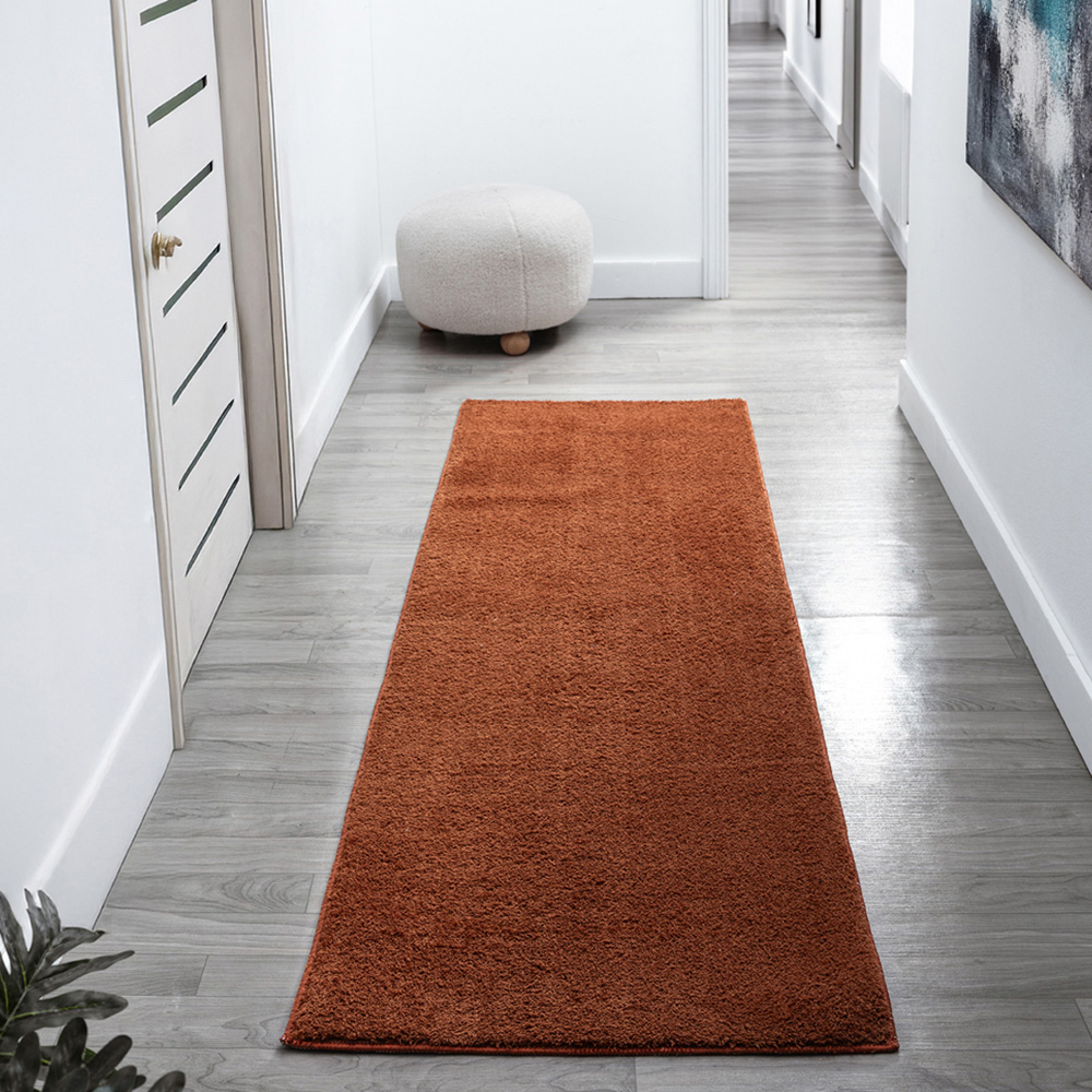 Desire Rugs Comfy Terracotta Anti Slip Felt Backing Rug 60 x 200cm Image 2