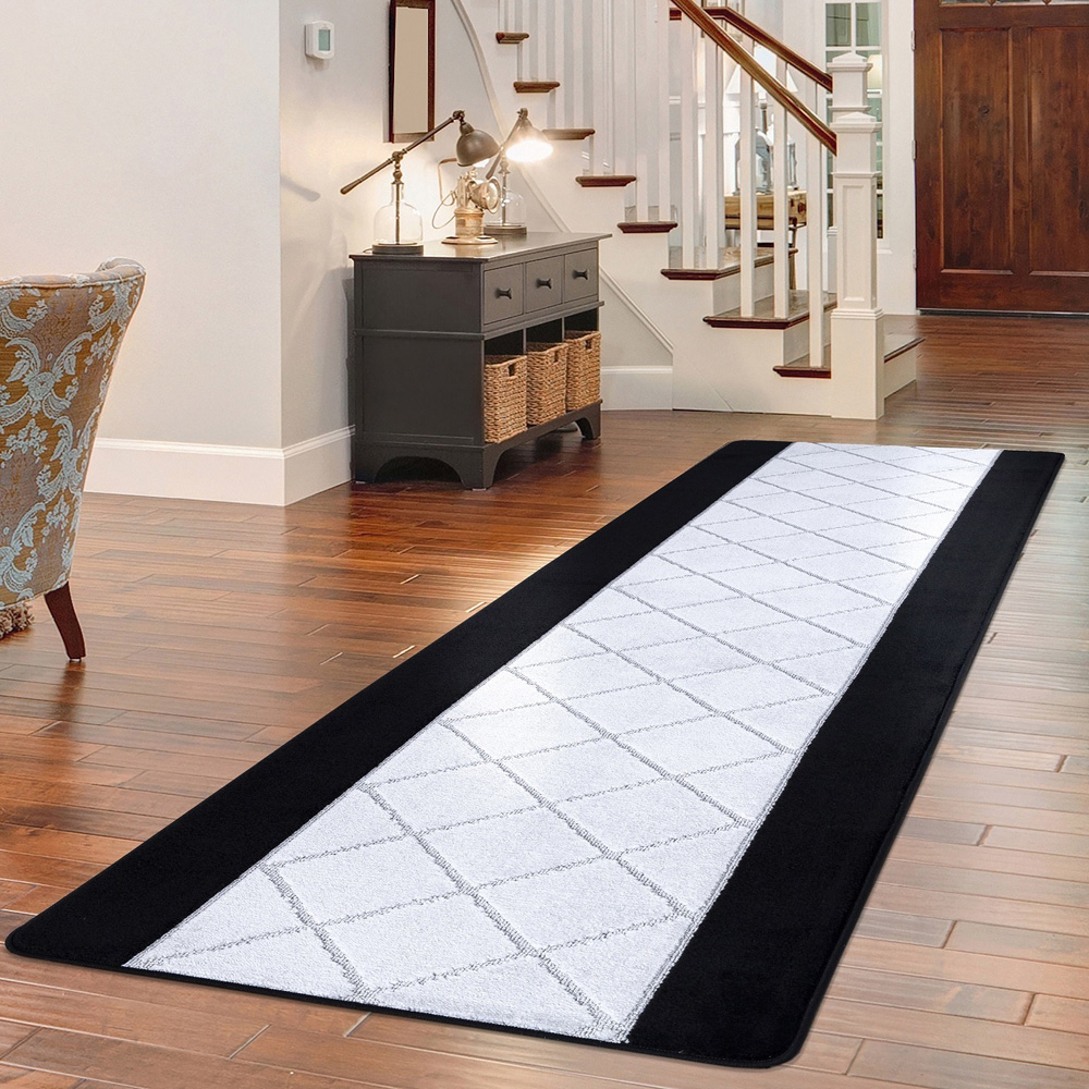 Smart Living Carmela Black and Grey Gel Back Non-Slip Mat 80 x 300cm Image 2
