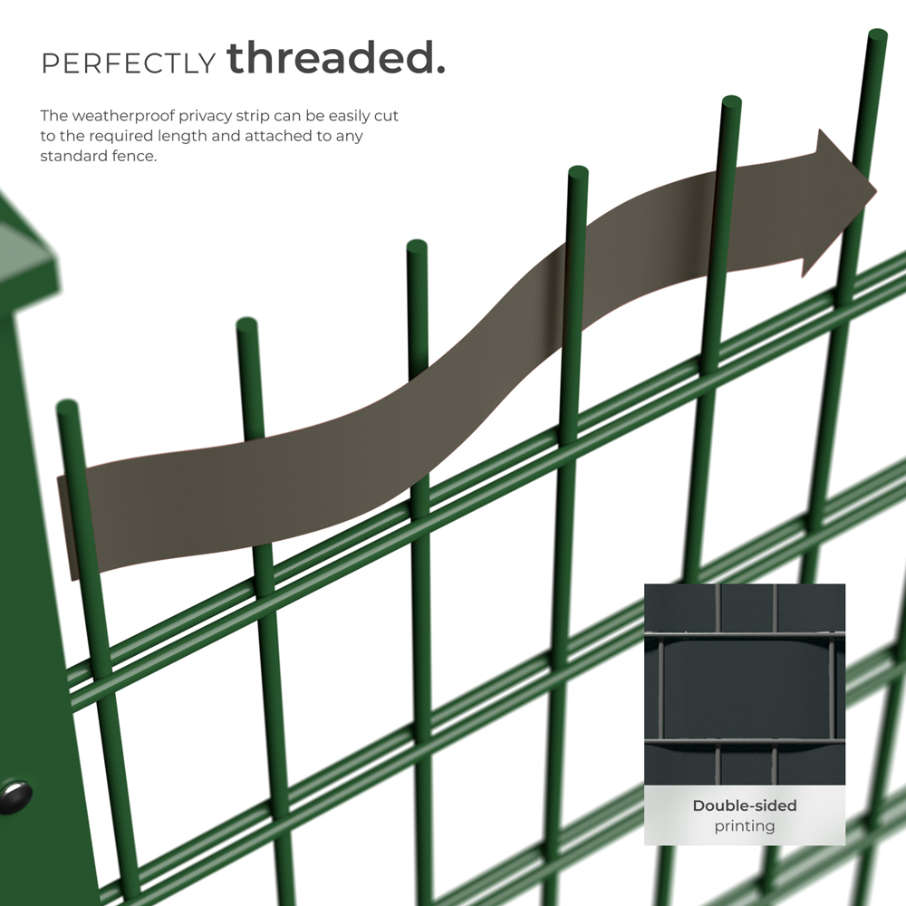 tectake Anthracite Privacy Film Double-Sided Print 3500cm Image 3