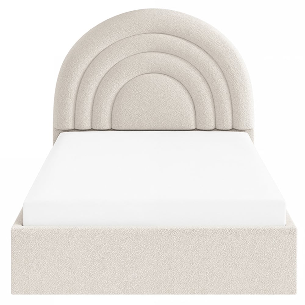 Flair Ava Small Double Cream Boucle Ottoman Bed Image 3