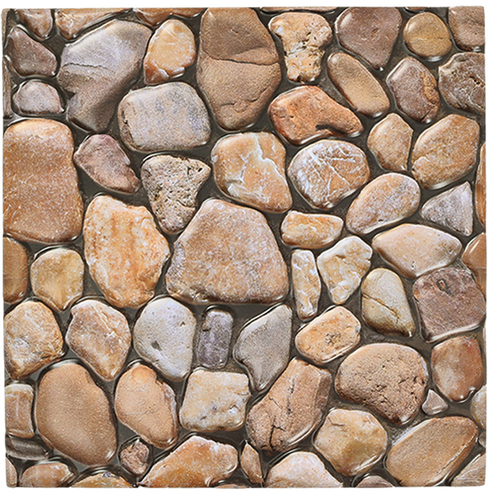 Living and Home Brown Stone Self Adhesive Wall Panel 300 x 300mm 10 Pack Image 2