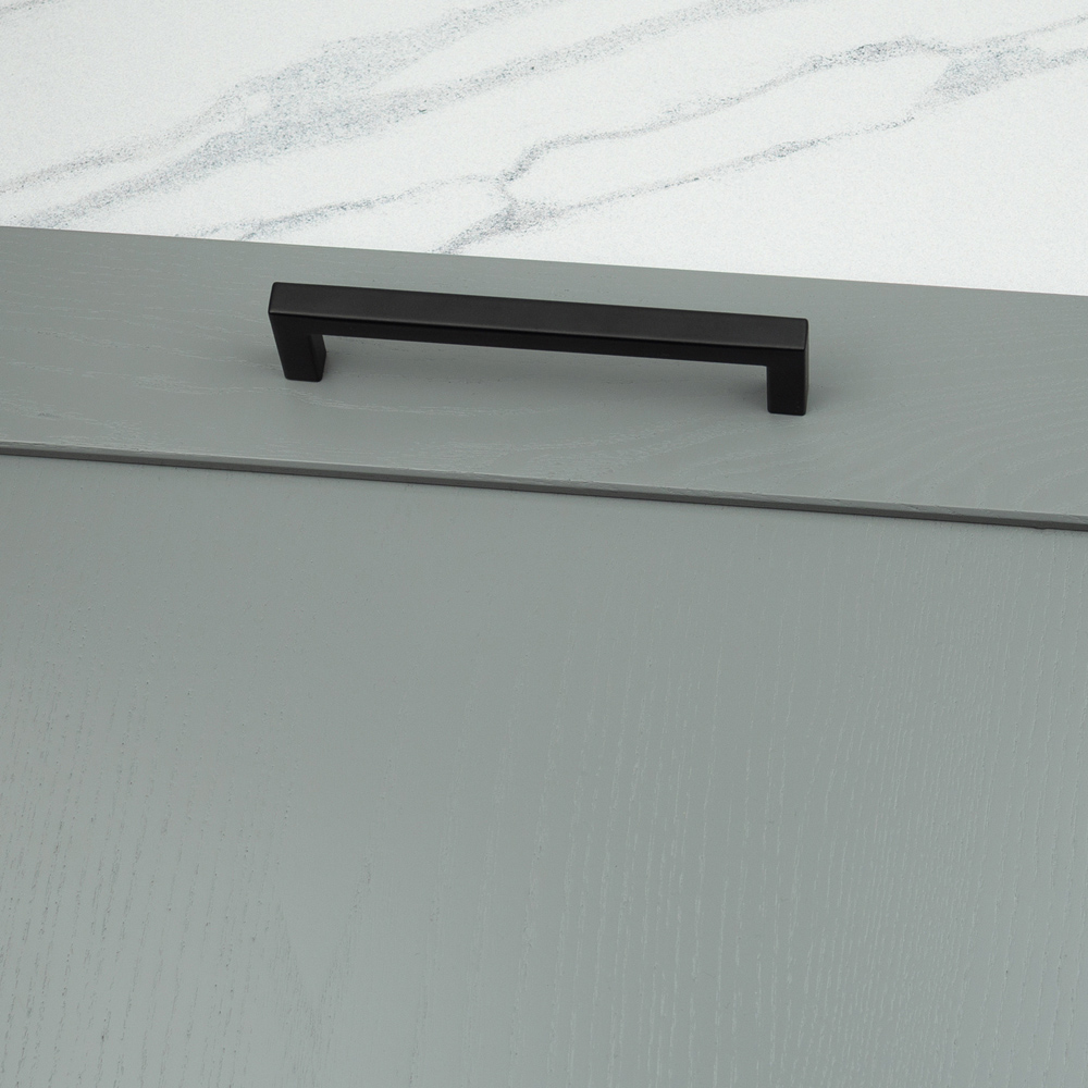 Handle & Home Matt Black Square Handle 128mm Image 4