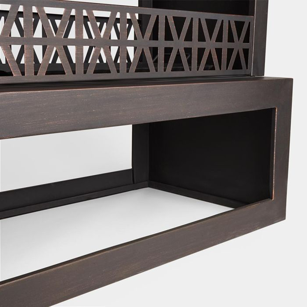 VonHaus Outdoor Fireplace with Fire Poker Image 3