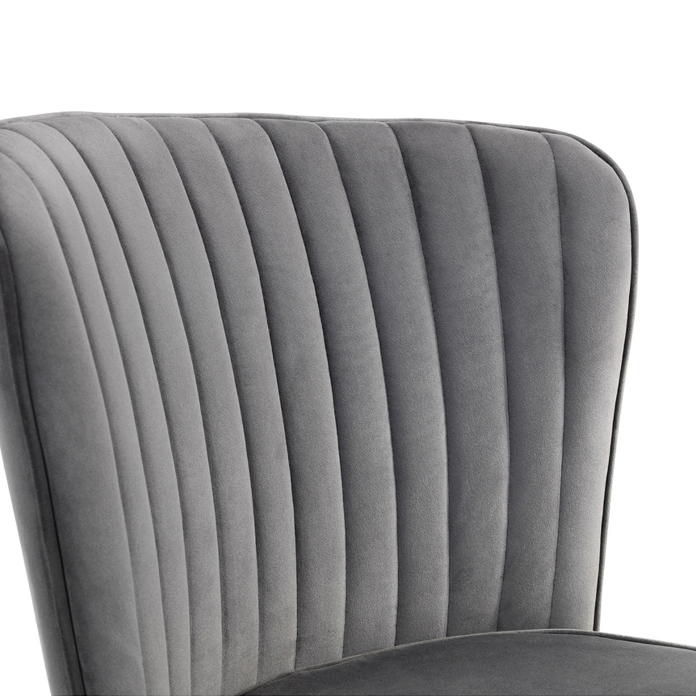 Julian Bowen Cannes Set of 2 Grey Dining Chairs Image 5
