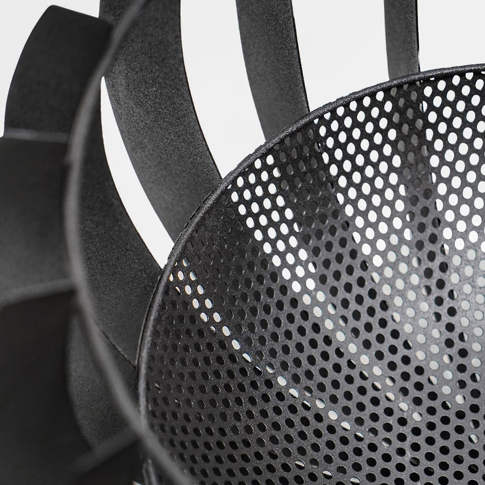 Ivyline Solis Matt Black Fire Pit 30 x 50cm Image 5