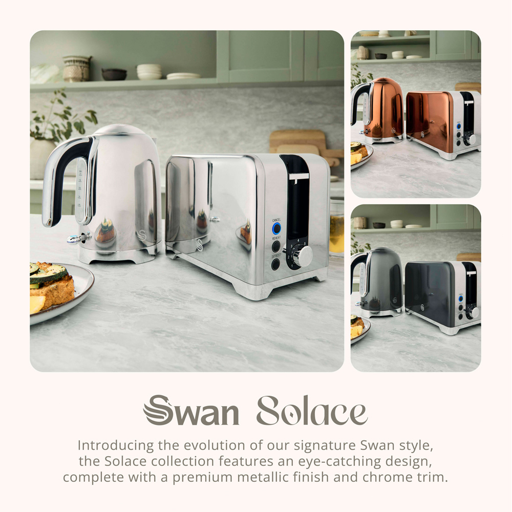 Swan Solace Silver 2 Slice Toaster Image 6