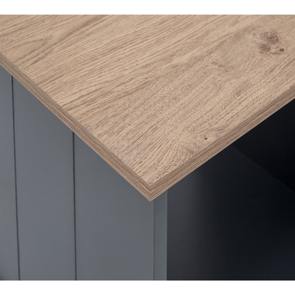 GFW Kendal Slate Blue Lamp Table Image 6