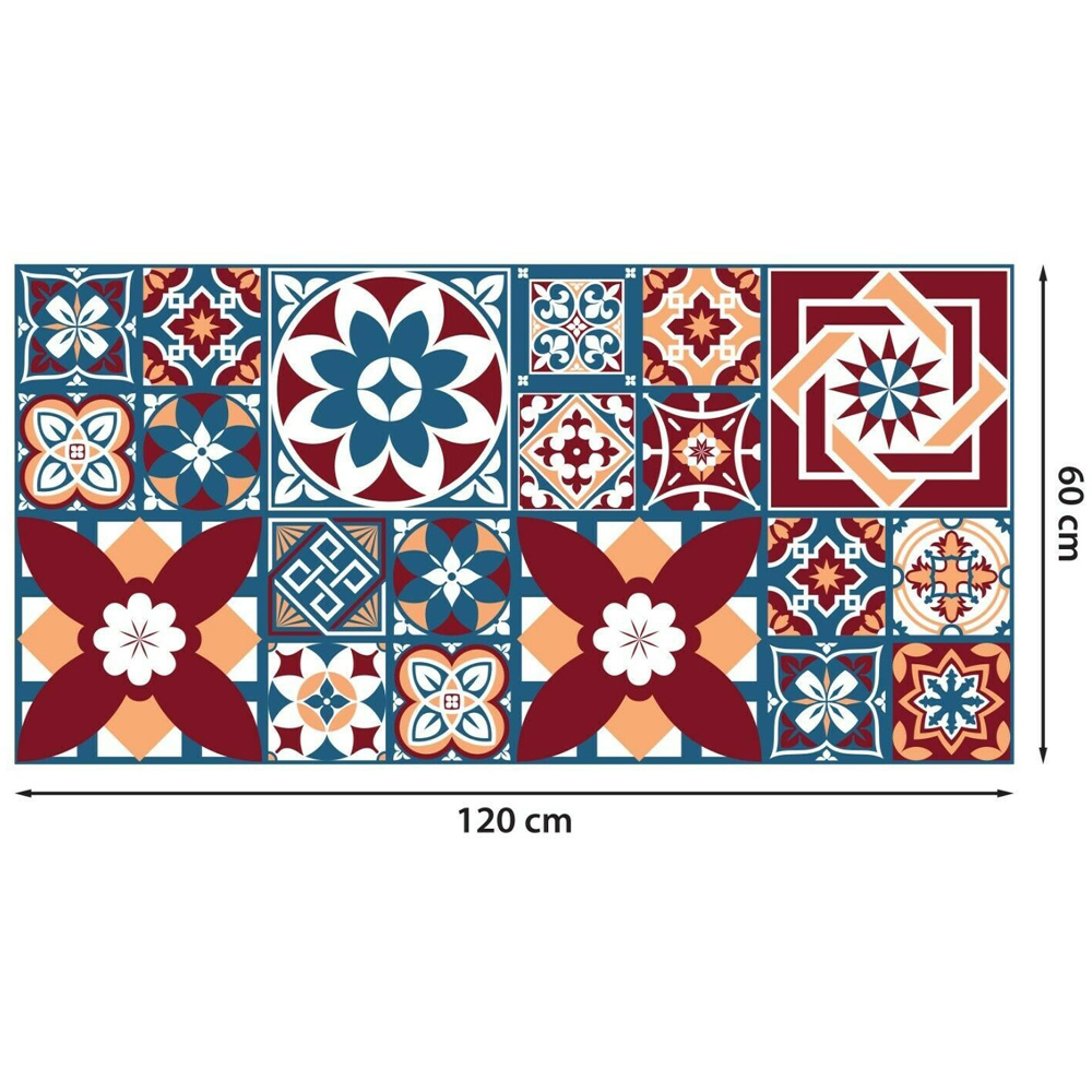 Walplus Westminster Multicolour Tile Melange Floor Sticker 120 x 60cm Image 8