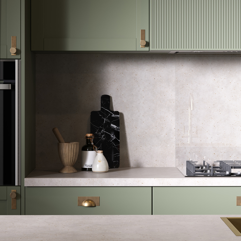 Omega Modern Terrazzo Dune Laminate Square Edge Kitchen Worktop 4100 x 620 x 38mm Image 2