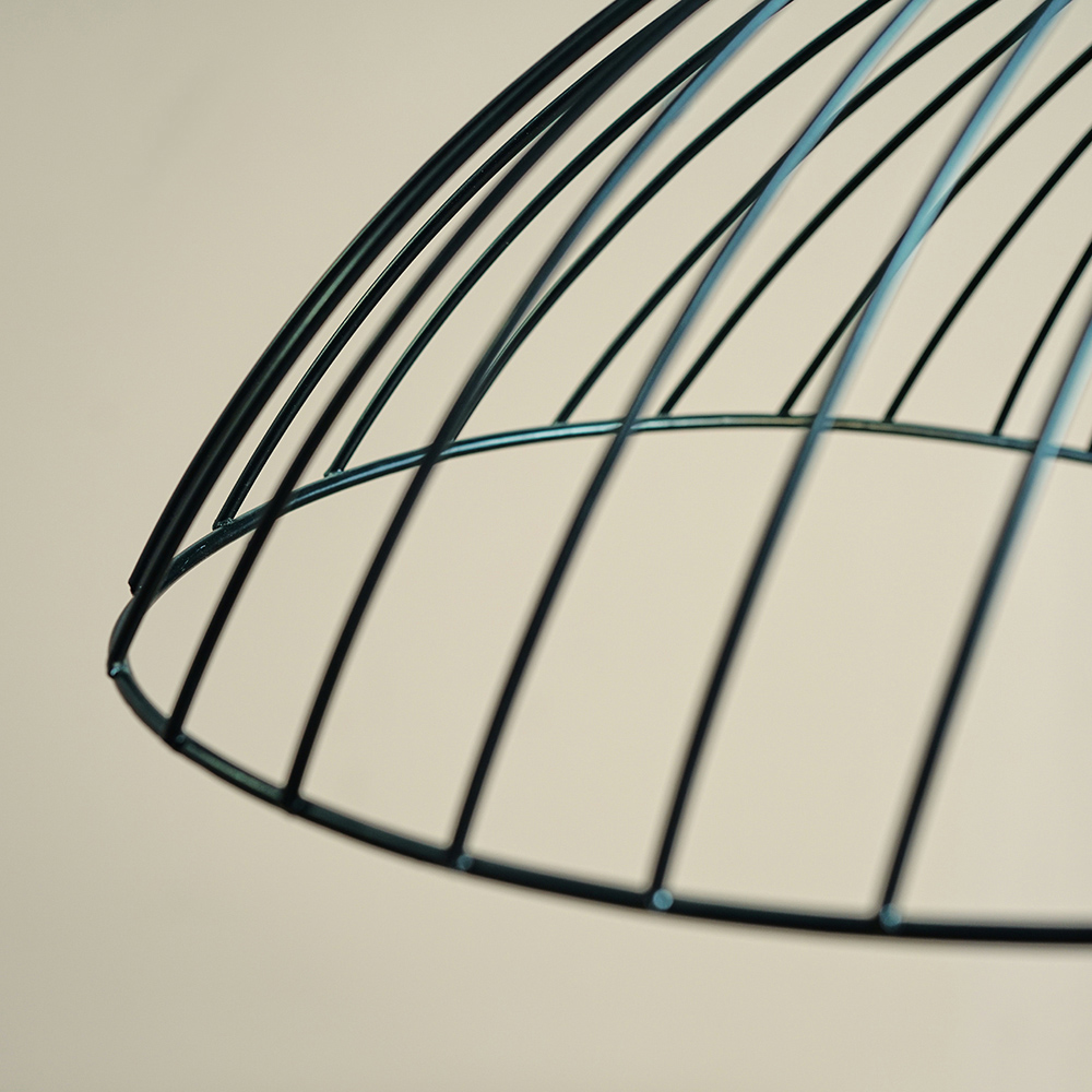 ValueLights Covelas Black Wavy Wire Pendant Light Shade Image 3