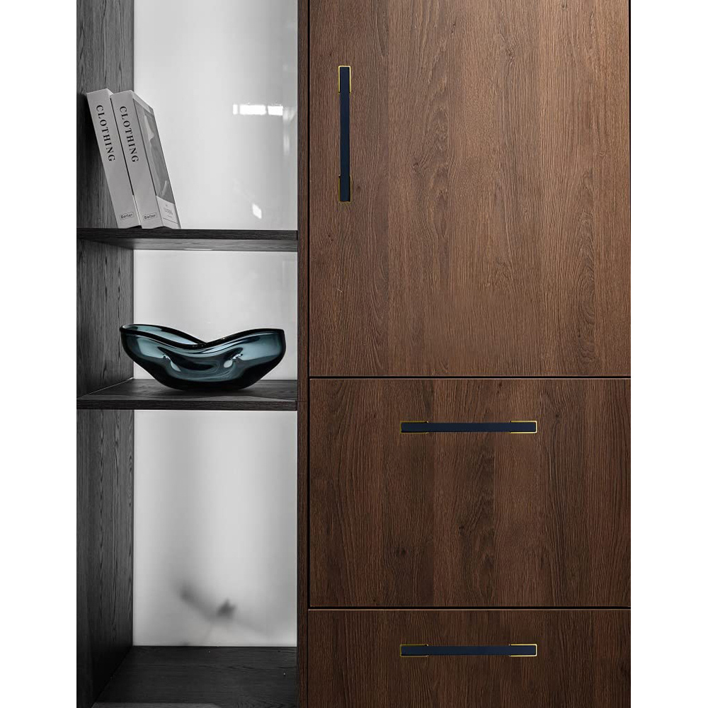 Golden Grace Black and Gold Gamma Cabinet Pull Handle Set 288mm Image 2