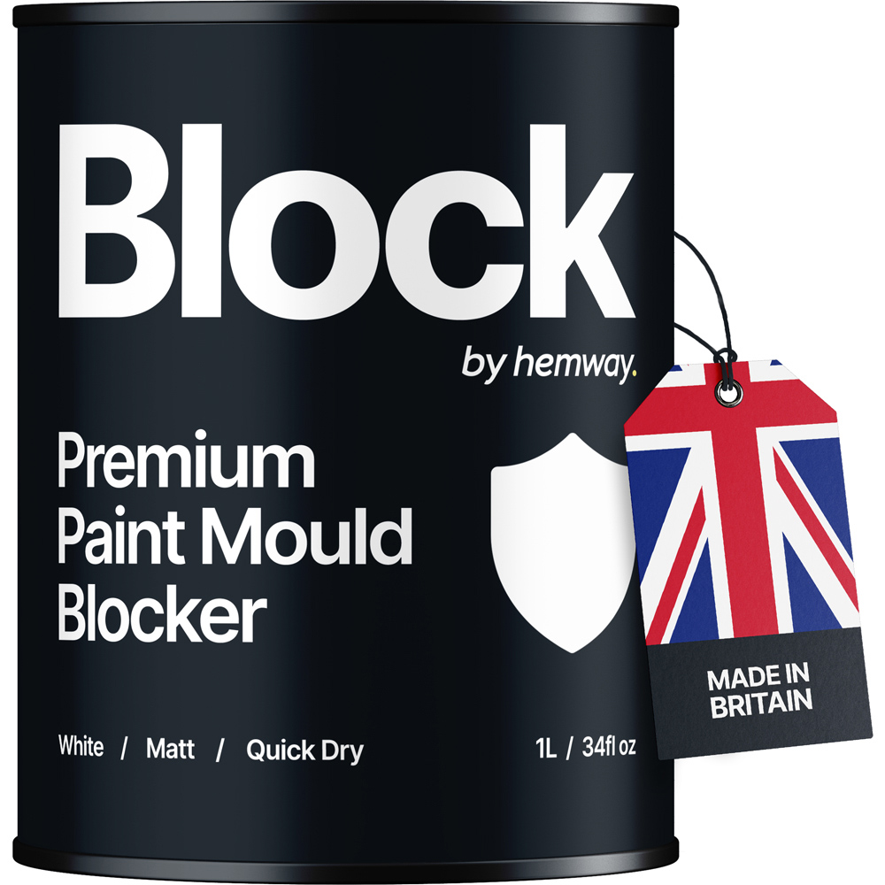 Hemway Premium White Matt Paint Mould Blocker 1L Image 2
