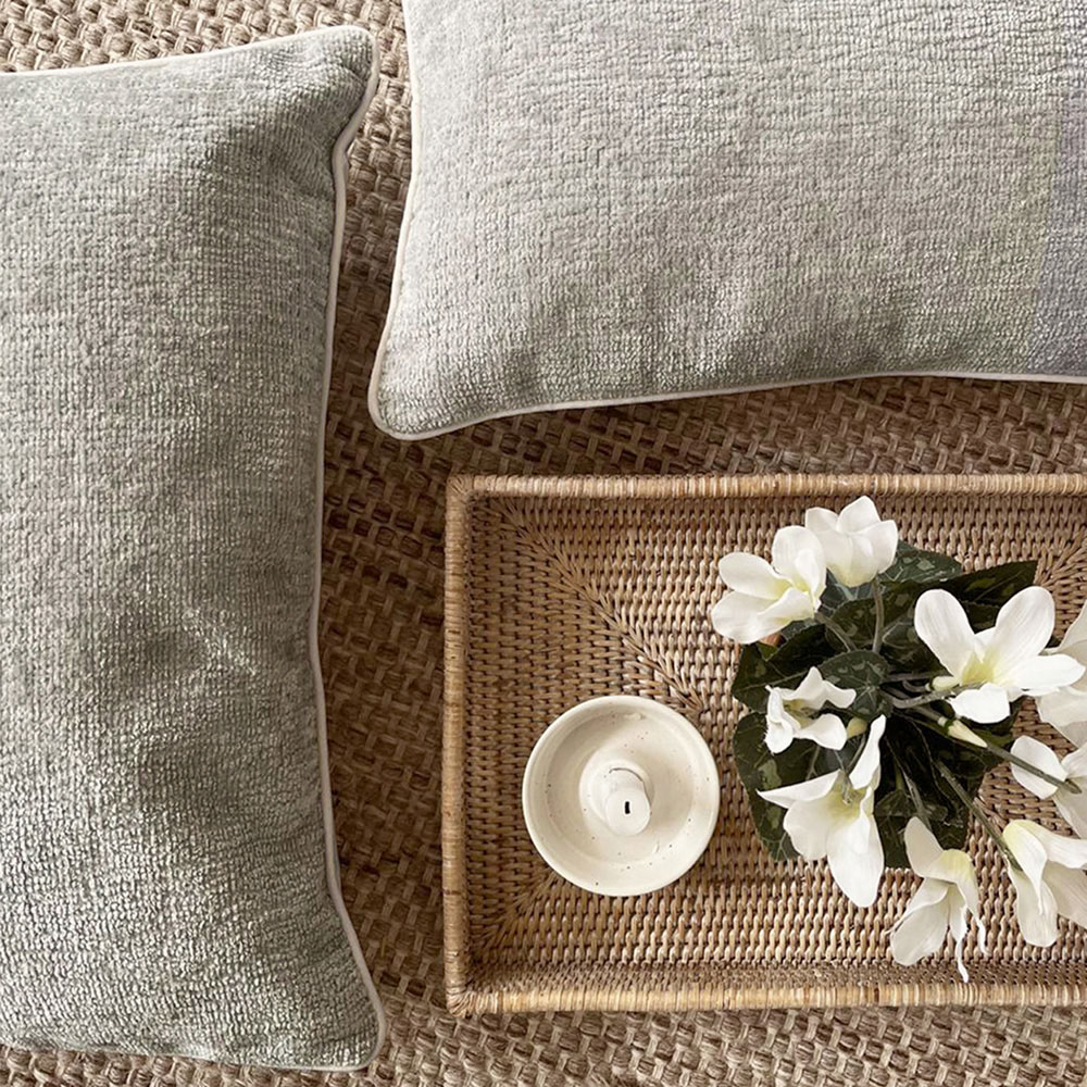 Belgravia Decor Grey Chenille Cushion 50 x 30cm Image 2