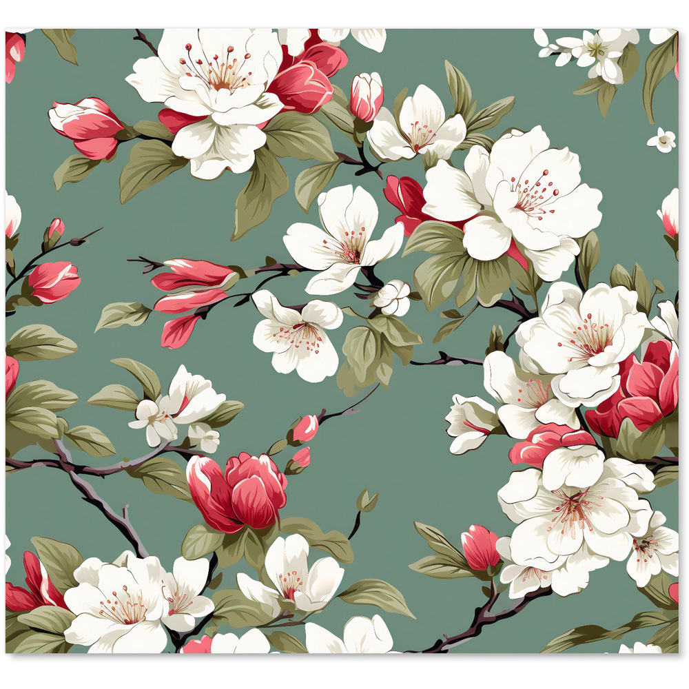 Warren Reed Designer Pink And White Blossom Glass Kitchen Splashback 65 x 70cm Image 2