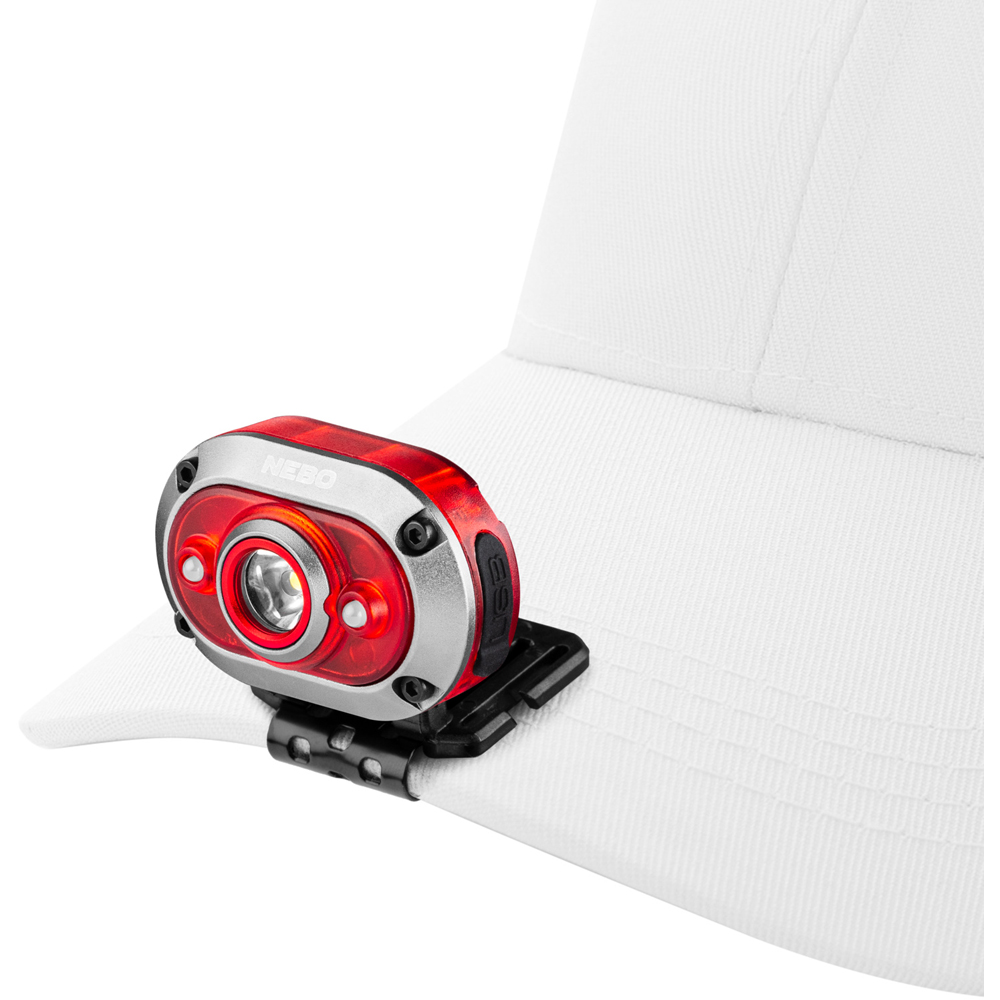 Nebo Mycro 450 2-in-1 450 Lumens Red Rechargeable Detachable Headlamp and Cap Light Image 3