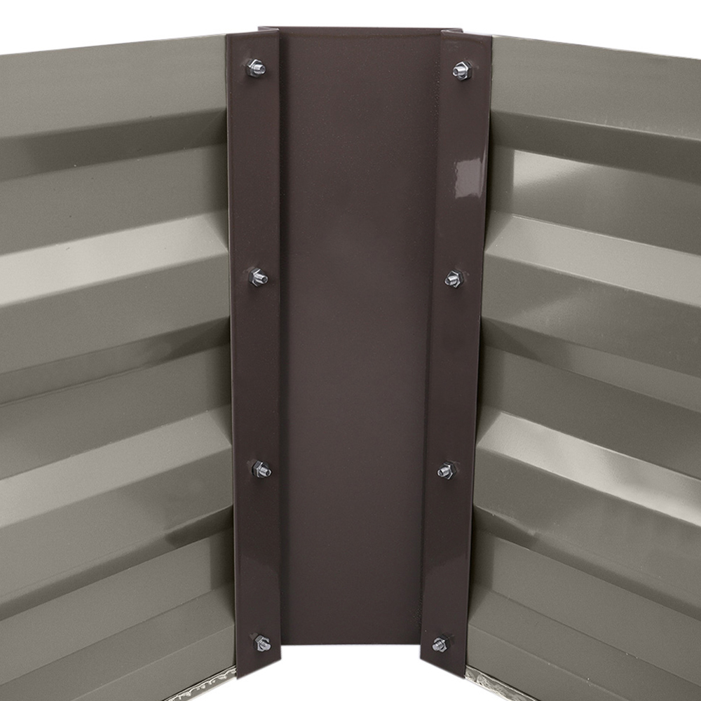 Living and Home Brown Galvanized Steel Rectangular Raised Garden Bed 60 x 100cm Image 4