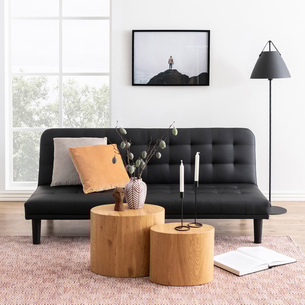 Florence Mice Oak Oval Coffee Table Set of 2 Image 7