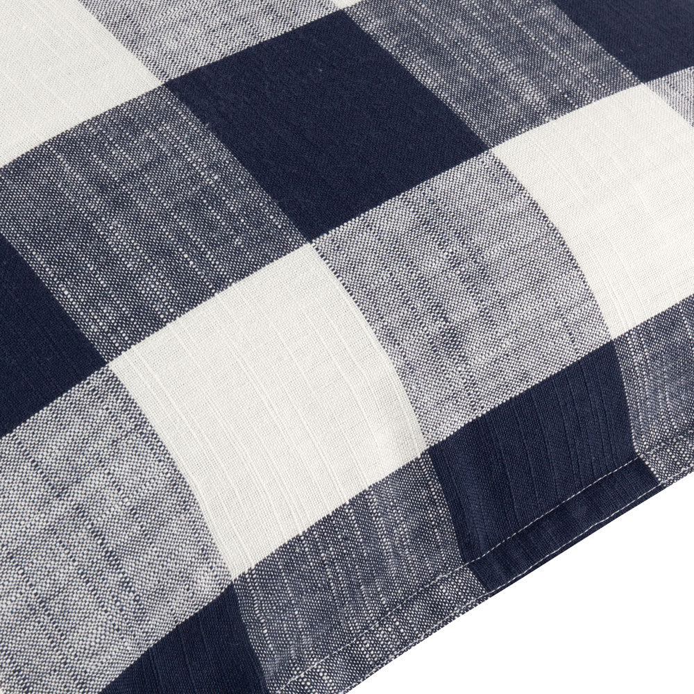 Yard Chesil Blue Check Cotton Polyester Filled Outdoor Cushion 50 x 50cm Image 3