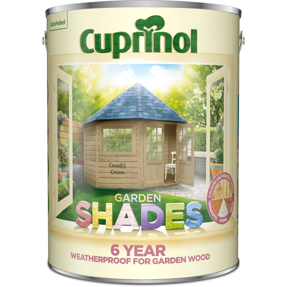 Cuprinol Garden Shades Country Cream Matt Exterior Wood Paint 5L Image 2