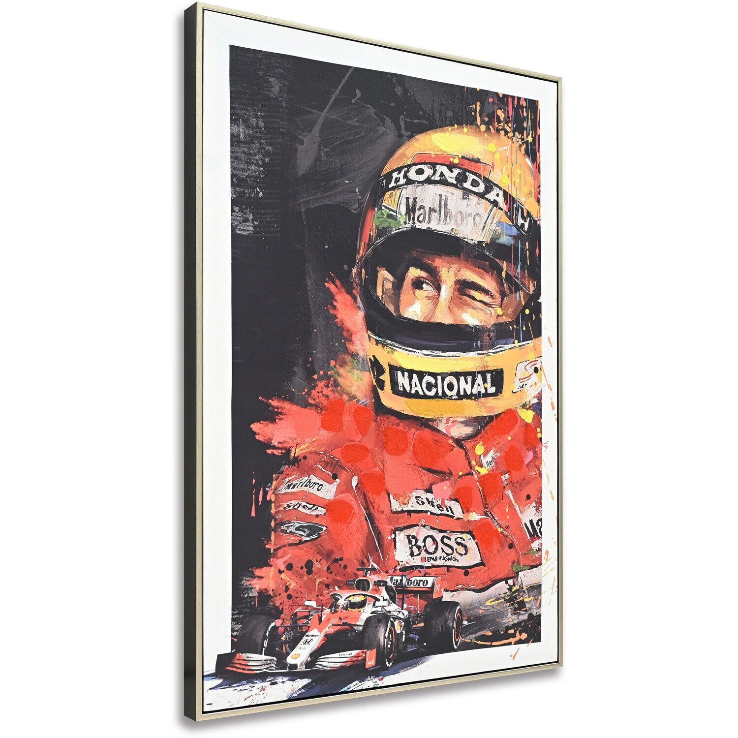 Iconic Racing Driver Framed Art - Multicolour Image 2